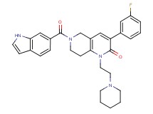 3-(3-fluorophenyl)-6-(1H-indol-6-ylcarbonyl)-1-[2-(1-piperidinyl)ethyl]-5,6,7,8-tetrahydro-1,6-naphthyridin-2(1H)-one