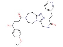 N-({7-[4-(4-methoxyphenyl)-4-oxobutanoyl]-6,7,8,9-tetrahydro-5H-[1,2,4]triazolo[4,3-d][1,4]diazepin-3-yl}methyl)-3-(3-pyridinyl)propanamide