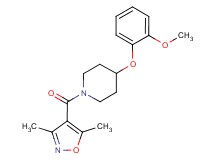1-[(3,5-dimethyl-4-isoxazolyl)carbonyl]-4-(2-methoxyphenoxy)piperidine