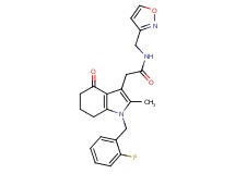 2-[1-(2-fluorobenzyl)-2-methyl-4-oxo-4,5,6,7-tetrahydro-1H-indol-3-yl]-N-(3-isoxazolylmethyl)acetamide
