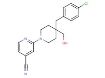 2-[4-(4-chlorobenzyl)-4-(hydroxymethyl)piperidin-1-yl]isonicotinonitrile