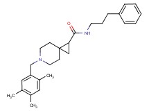 N-(3-phenylpropyl)-6-(2,4,5-trimethylbenzyl)-6-azaspiro[2.5]octane-1-carboxamide