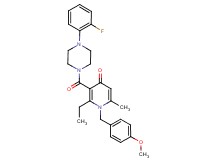 2-ethyl-3-{[4-(2-fluorophenyl)-1-piperazinyl]carbonyl}-1-(4-methoxybenzyl)-6-methyl-4(1H)-pyridinone