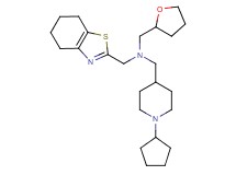 1-(1-cyclopentyl-4-piperidinyl)-N-(4,5,6,7-tetrahydro-1,3-benzothiazol-2-ylmethyl)-N-(tetrahydro-2-furanylmethyl)methanamine