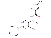 N-[1-(2-azocan-1-yl-4-methylpyrimidin-5-yl)ethyl]-3-methyl-1H-pyrazole-5-carboxamide