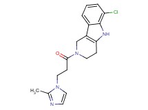 6-chloro-2-[3-(2-methyl-1H-imidazol-1-yl)propanoyl]-2,3,4,5-tetrahydro-1H-pyrido[4,3-b]indole