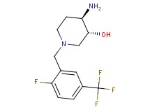 (3R*,4R*)-4-amino-1-[2-fluoro-5-(trifluoromethyl)benzyl]piperidin-3-ol