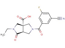 (3aR*,6aS*)-5-(3-cyano-5-fluorobenzoyl)-2-ethyl-1-oxohexahydropyrrolo[3,4-c]pyrrole-3a(1H)-carboxylic acid