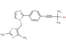 4-(4-{1-[(2,4-dimethyl-1,3-thiazol-5-yl)methyl]-1H-imidazol-2-yl}phenyl)-2-methylbut-3-yn-2-ol
