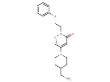 5-[4-(aminomethyl)-1-piperidinyl]-2-[2-(phenylthio)ethyl]-3(2H)-pyridazinone trifluoroacetate