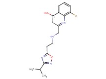 8-fluoro-2-({[2-(3-isopropyl-1,2,4-oxadiazol-5-yl)ethyl]amino}methyl)quinolin-4-ol