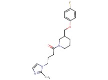 3-[(4-fluorophenoxy)methyl]-1-[4-(2-methyl-1H-imidazol-1-yl)butanoyl]piperidine
