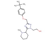 2-[3-[(4-tert-butylphenoxy)methyl]-5-(1-methylpiperidin-2-yl)-1H-1,2,4-triazol-1-yl]ethanol