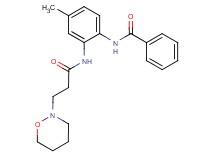N-(4-methyl-2-{[3-(1,2-oxazinan-2-yl)propanoyl]amino}phenyl)benzamide