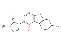 7-methyl-3-(1-methyl-2-oxopyrrolidin-3-yl)-5,6,7,8-tetrahydro[1]benzothieno[2,3-d]pyrimidin-4(3H)-one