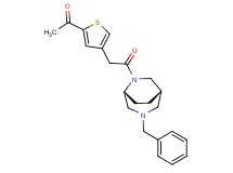 1-(4-{2-[(1S*,5R*)-3-benzyl-3,6-diazabicyclo[3.2.2]non-6-yl]-2-oxoethyl}-2-thienyl)ethanone