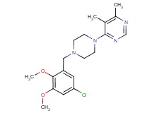 4-[4-(5-chloro-2,3-dimethoxybenzyl)piperazin-1-yl]-5,6-dimethylpyrimidine