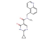 2-cyclopropyl-N-methyl-6-oxo-N-(5-quinolinylmethyl)-1,6-dihydro-5-pyrimidinecarboxamide