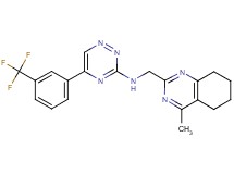 N-[(4-methyl-5,6,7,8-tetrahydro-2-quinazolinyl)methyl]-5-[3-(trifluoromethyl)phenyl]-1,2,4-triazin-3-amine