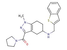 N-(1-benzothien-2-ylmethyl)-1-methyl-3-(1-pyrrolidinylcarbonyl)-4,5,6,7-tetrahydro-1H-indazol-5-amine