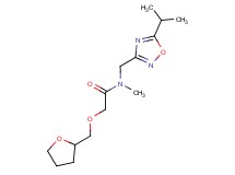 N-[(5-isopropyl-1,2,4-oxadiazol-3-yl)methyl]-N-methyl-2-(tetrahydro-2-furanylmethoxy)acetamide
