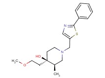 (3R*,4R*)-4-(2-methoxyethyl)-3-methyl-1-[(2-phenyl-1,3-thiazol-5-yl)methyl]piperidin-4-ol