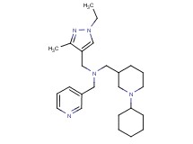 1-(1-cyclohexyl-3-piperidinyl)-N-[(1-ethyl-3-methyl-1H-pyrazol-4-yl)methyl]-N-(3-pyridinylmethyl)methanamine