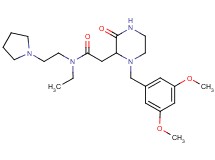 2-[1-(3,5-dimethoxybenzyl)-3-oxo-2-piperazinyl]-N-ethyl-N-[2-(1-pyrrolidinyl)ethyl]acetamide