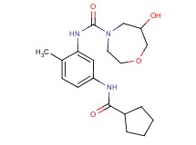 N-{5-[(cyclopentylcarbonyl)amino]-2-methylphenyl}-6-hydroxy-1,4-oxazepane-4-carboxamide