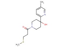 4-(5-methylpyridin-2-yl)-1-[3-(methylthio)propanoyl]piperidin-4-ol