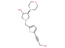 (3S*,4S*)-1-{[5-(3-hydroxy-1-propyn-1-yl)-2-thienyl]methyl}-4-(4-morpholinyl)-3-pyrrolidinol