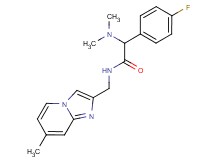 2-(dimethylamino)-2-(4-fluorophenyl)-N-[(7-methylimidazo[1,2-a]pyridin-2-yl)methyl]acetamide