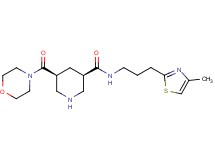 (3R*,5S*)-N-[3-(4-methyl-1,3-thiazol-2-yl)propyl]-5-(morpholin-4-ylcarbonyl)piperidine-3-carboxamide