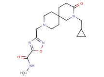 3-{[2-(cyclopropylmethyl)-3-oxo-2,9-diazaspiro[5.5]undec-9-yl]methyl}-N-methyl-1,2,4-oxadiazole-5-carboxamide