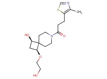 (1R*,3S*)-3-(2-hydroxyethoxy)-7-[3-(4-methyl-1,3-thiazol-5-yl)propanoyl]-7-azaspiro[3.5]nonan-1-ol