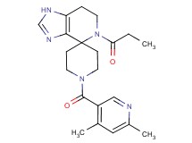 1'-[(4,6-dimethylpyridin-3-yl)carbonyl]-5-propionyl-1,5,6,7-tetrahydrospiro[imidazo[4,5-c]pyridine-4,4'-piperidine]