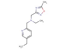 N-[(5-ethylpyridin-2-yl)methyl]-N-[(5-methyl-1,2,4-oxadiazol-3-yl)methyl]ethanamine