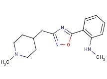 N-methyl-2-{3-[(1-methylpiperidin-4-yl)methyl]-1,2,4-oxadiazol-5-yl}aniline