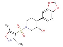 (3S*,4S*)-4-(1,3-benzodioxol-5-yl)-1-[(3,5-dimethylisoxazol-4-yl)sulfonyl]piperidin-3-ol