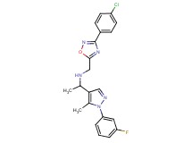 N-{[3-(4-chlorophenyl)-1,2,4-oxadiazol-5-yl]methyl}-1-[1-(3-fluorophenyl)-5-methyl-1H-pyrazol-4-yl]ethanamine