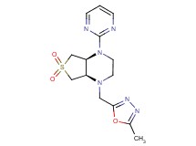 (4aS*,7aR*)-1-[(5-methyl-1,3,4-oxadiazol-2-yl)methyl]-4-pyrimidin-2-yloctahydrothieno[3,4-b]pyrazine 6,6-dioxide