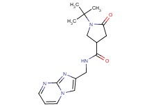 1-tert-butyl-N-(imidazo[1,2-a]pyrimidin-2-ylmethyl)-5-oxo-3-pyrrolidinecarboxamide