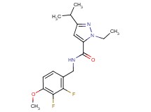 N-(2,3-difluoro-4-methoxybenzyl)-1-ethyl-3-isopropyl-1H-pyrazole-5-carboxamide