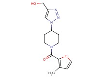 {1-[1-(3-methyl-2-furoyl)-4-piperidinyl]-1H-1,2,3-triazol-4-yl}methanol