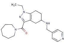 3-(1-azepanylcarbonyl)-1-ethyl-N-(4-pyridinylmethyl)-4,5,6,7-tetrahydro-1H-indazol-5-amine