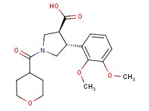 (3S*,4R*)-4-(2,3-dimethoxyphenyl)-1-(tetrahydro-2H-pyran-4-ylcarbonyl)pyrrolidine-3-carboxylic acid