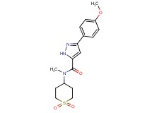 N-(1,1-dioxidotetrahydro-2H-thiopyran-4-yl)-3-(4-methoxyphenyl)-N-methyl-1H-pyrazole-5-carboxamide
