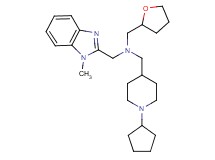 1-(1-cyclopentyl-4-piperidinyl)-N-[(1-methyl-1H-benzimidazol-2-yl)methyl]-N-(tetrahydro-2-furanylmethyl)methanamine