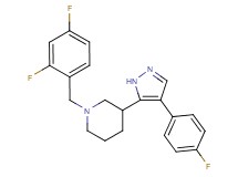 1-(2,4-difluorobenzyl)-3-[4-(4-fluorophenyl)-1H-pyrazol-5-yl]piperidine