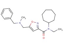 5-{[benzyl(methyl)amino]methyl}-N-cycloheptyl-N-ethylisoxazole-3-carboxamide